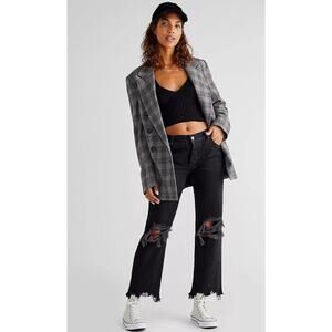 Free People Maggie Mid-Rise Straight-Leg Jeans Size 30